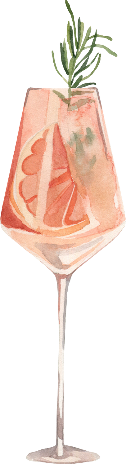 Aperol spritz watercolor